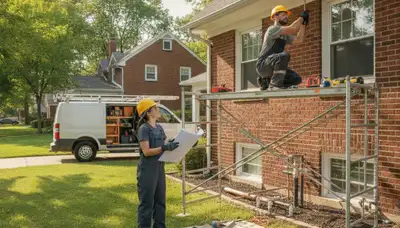 Plumber repairing a pipe in Overland Park, KS for plumbing repair service