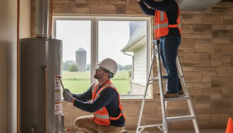 Plumber repairing a sink in Overland Park, KS for plumbing repair service