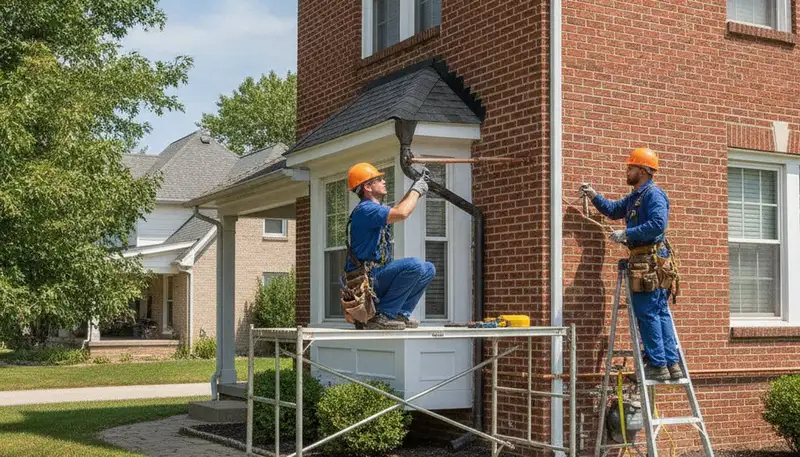 Plumber repairing a pipe in Overland Park, KS for plumbingoverlandparkks-new.com