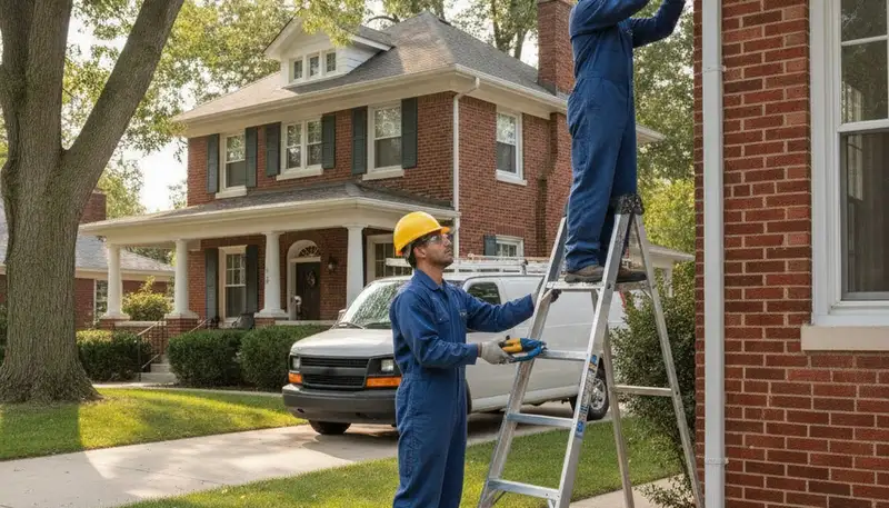 Plumber repairing a leak in Overland Park, KS for plumbing repair service