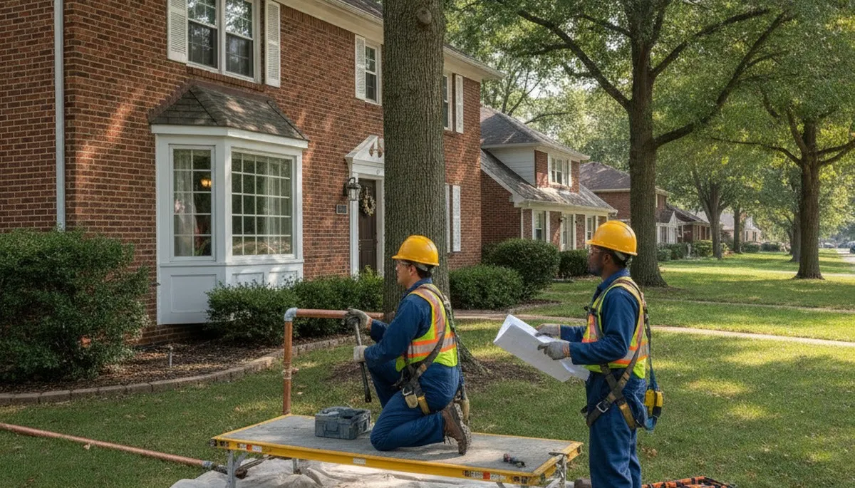 Plumbing repair service van in Overland Park, KS for emergency leak and pipe repair