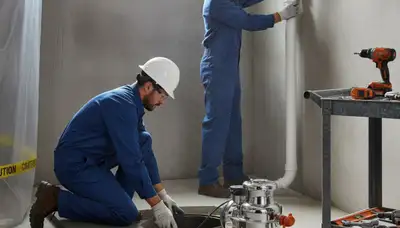 Sump pump installation for Overland Park, KS homes to protect basements from flooding and storm water