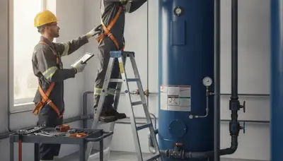 Overland Park plumber repairing a water heater for a Kansas home